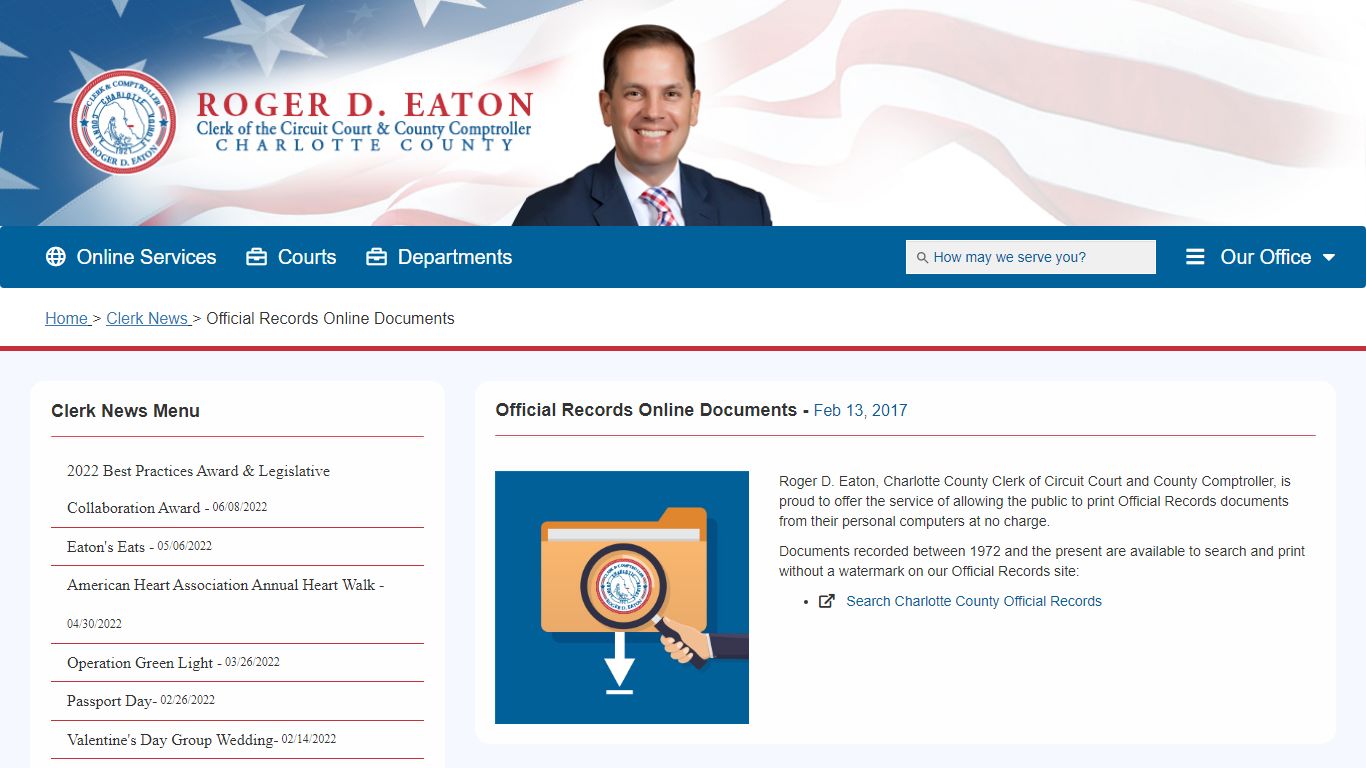 Clerk of Court - Website